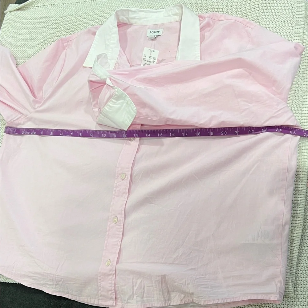 J. Crew Light Pink and White Button-Down Shirt